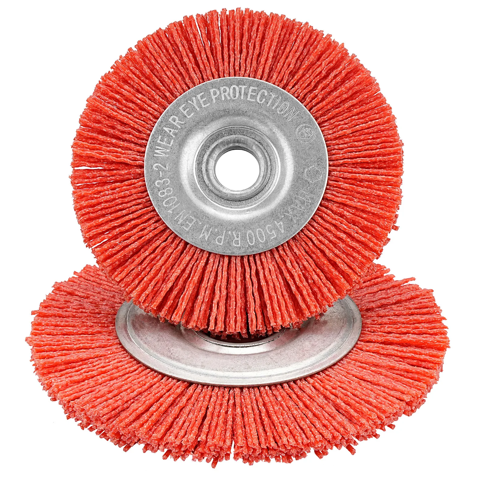 100mm/125mm Nylon rad bürste Schleif draht polier bürste Holz bearbeitung Schleif metall Entgraten für Schleif rotations werkzeug – Detail 8