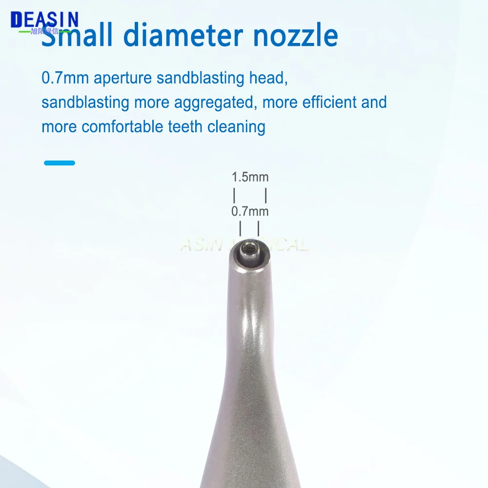 Dental Air Polisher / Prophy Jet Handpiece - Sandblasting System For Supra & Subgingival Cleaning, Anti-Suction Design