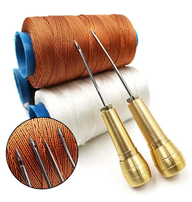 Yizzvb Paquete De 6 Carretes De Repuesto Para Punzón De Costura De Cuero Encerado, Hilo De Reparación, Cuero, Punzón De Costura De Lona Para Todas Las Herramientas De Costura, 3 Colores