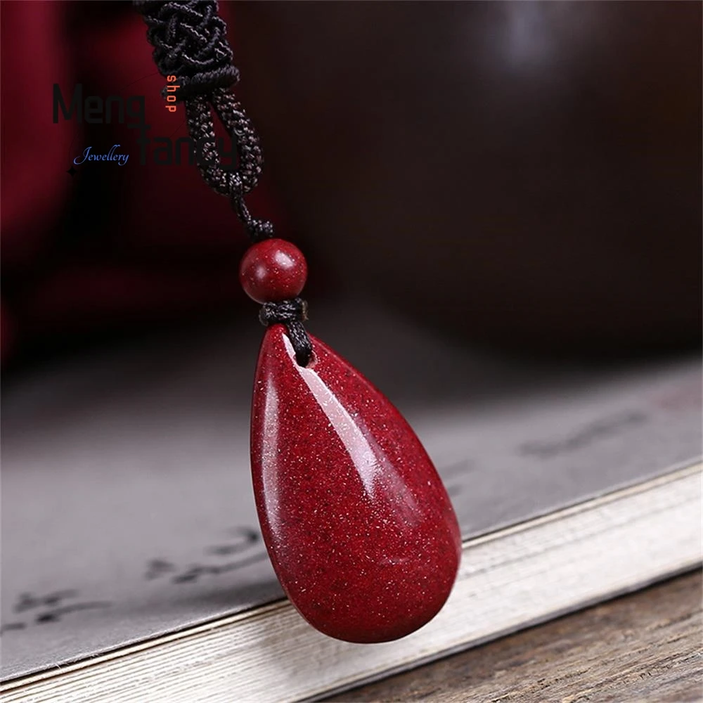 Natural High Content Cinnabar Water Drop Pendant Charm Exquisite Best Selling Fashion Jewelry Luck Sexy Young Girls Holiday Gift