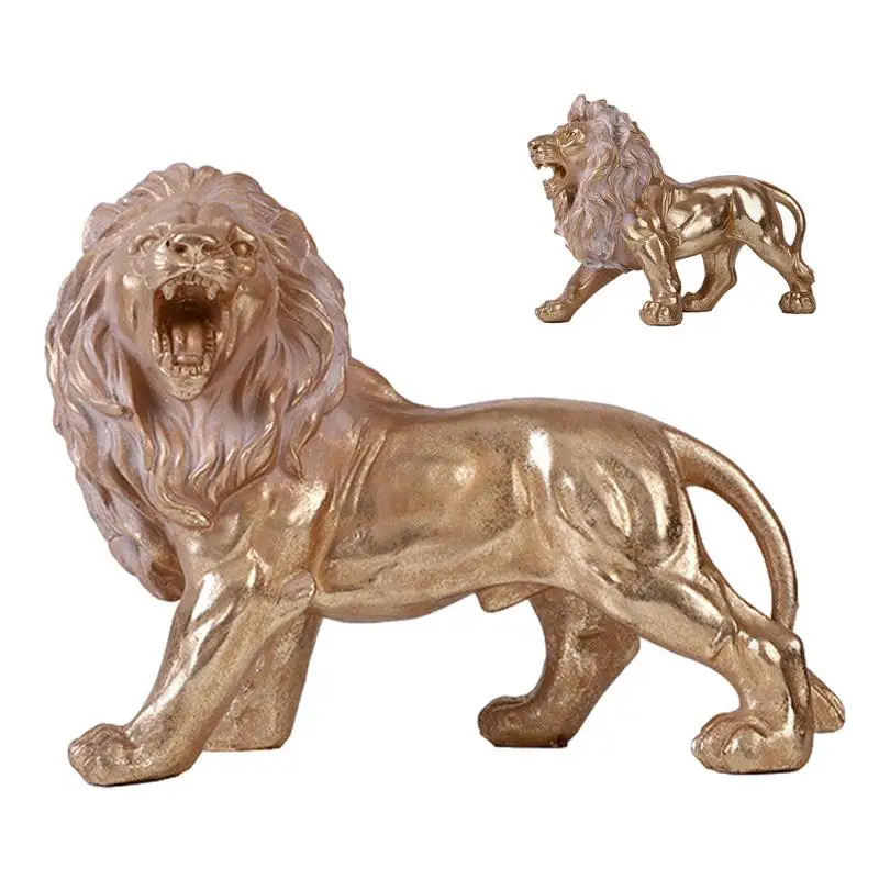 

Lion Figurine Resin Lion Decor Statue Decoration Great Collectible Figurines For Home Living Room Desktop Bookshelf Decoration