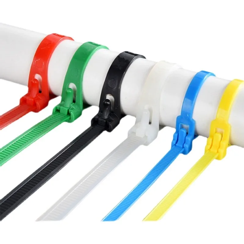 Reusable Plastic Cable Zip Ties with Slipknot Design - 50/100 Pack