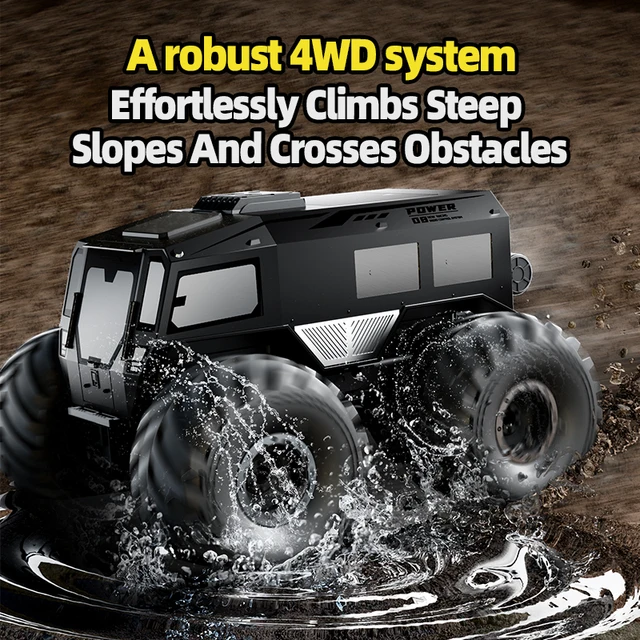Russian Sherp All-terrain Rc Car 1:24 Model Alloy Body Sound Light Doors Opened Shock Absorption Off Road Vehicle Toys for Kids 2