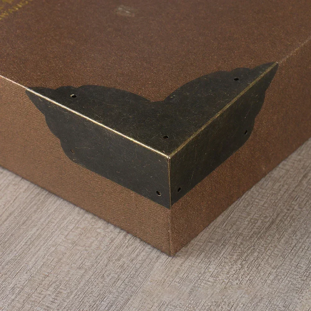 Furniture Corner Protector 4pcs Antique Wrapped Decorative Jewelry Chest Wine Gift Box Wooden Case Cover