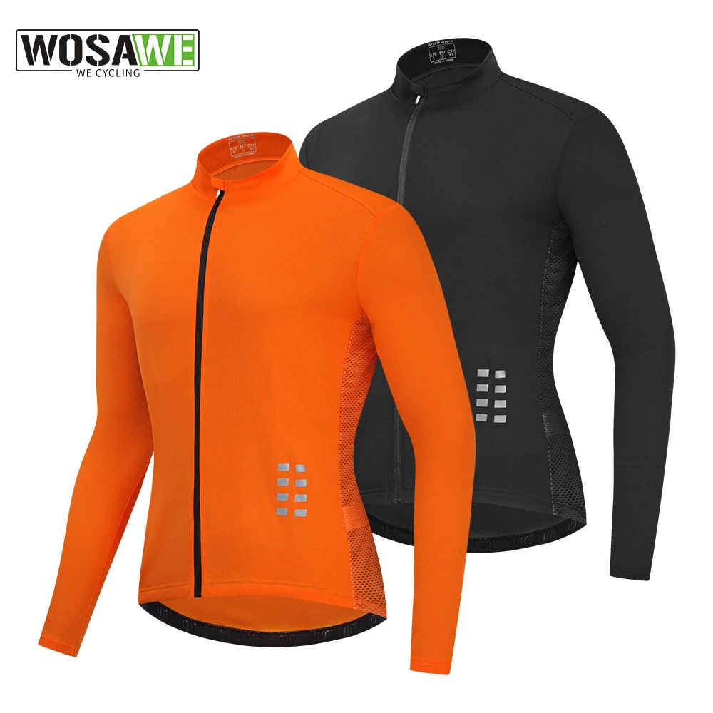 

WOSAWE Autumn Cycling Jersey Reflective Windproof Bike Long Sleeve Jersey Road Bike MTB Vest WindCoat Windbreaker Riding Clothes