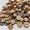 50/100Pcs Natural Coconut Shell Button Dotted Line Two-Eyed Child Sweater Button 1