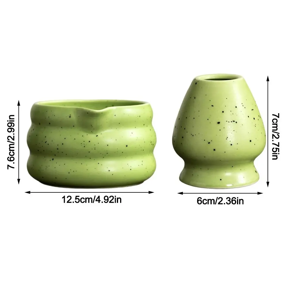 Ceramic Matcha Bowl Smooth Large Capacity Tea Salad Soup Bowl High Temperature Resistant Sand Dot Green Tea Maker Cup