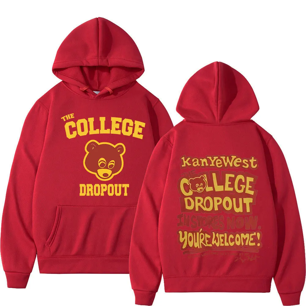 Kanye West Red Sweater Kanye West College Dropout Hoodie Music