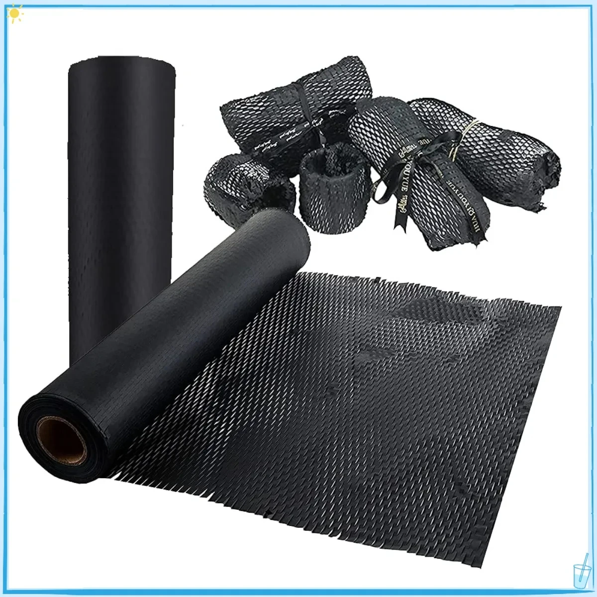 Black Honeycomb Paper Gift Wrapping Paper Gifts Box Filler Material ...