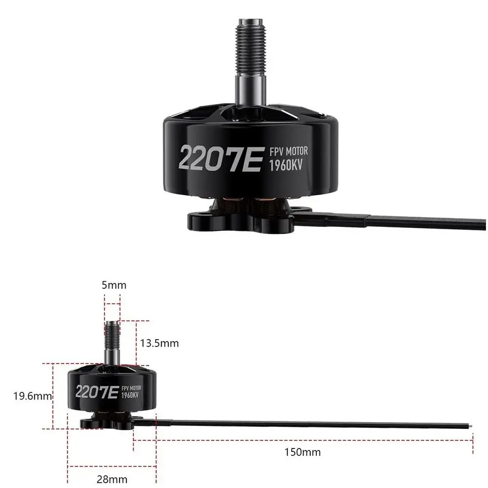 GEPRC SPEEDX2 2207E FPV 브러시리스 모터 1500KV 1960KV 2020KV 4-5인치 FPV 레이싱 드론용 6S 리포 34.5g 경량