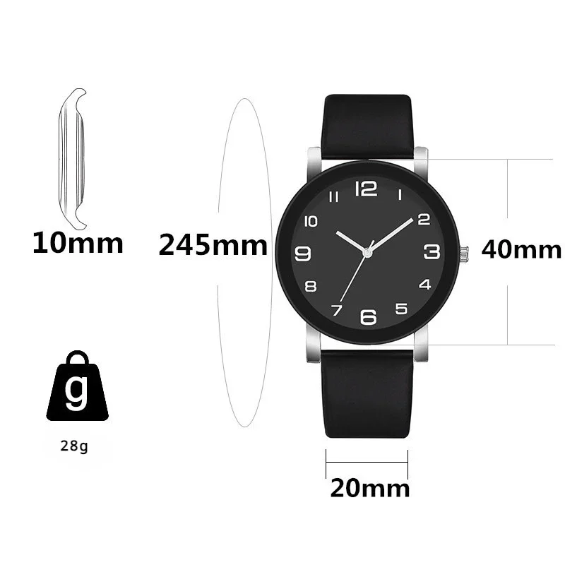 Fashion Simple Leather Clock Watches Quartz Watch Women Men Casual Digital Wristwatch Couple Watches 여자시계  Relojes Para Mujer 5