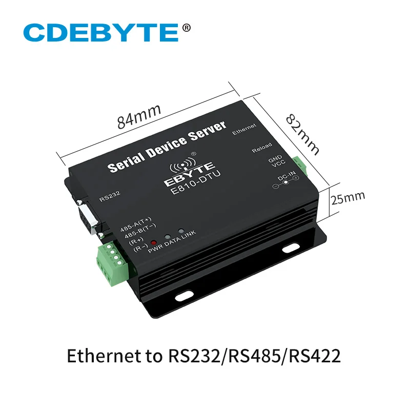 RJ45 Ethernet to RS422/RS485/RS232 Two-Way SOCKET Serial Device Server CDEBYTE E810-DTU(1RS1E) TCP UDP Transparent Transmission