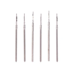 6Pcs Steel Crown Parts and Universal Handle for Quartz Movement Watches (6PCS)