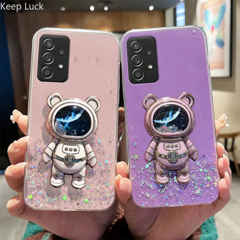 Coque de téléphone astronaute pailletée transparente samsung_voghion.com