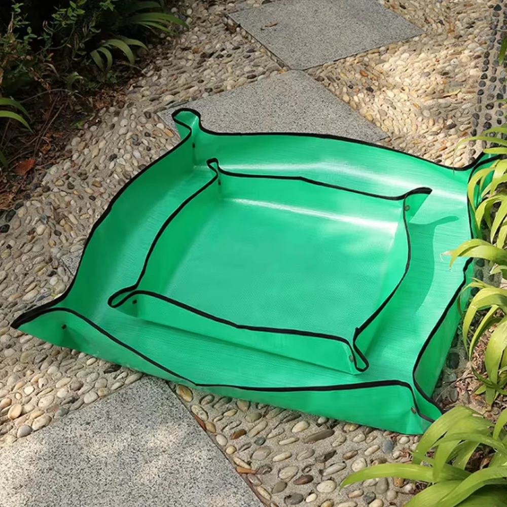 1pc Planting Mat 32cm-100cm Gardening Potting Pad PE Plant Repotting Mat Foldable Waterproof Gardening Transplanting Mats Transplant Mat
