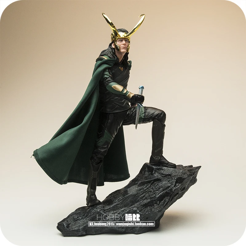 

23cm Anime Avengers Thor Figures Thor Younger Brother Loki Scenes Statue Vehicle Mounted Figure Decor Ornaments Birthday Gift