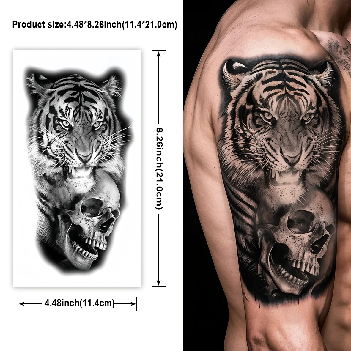 Temporary Tattoo Stickers - 60 Sheets of Durable, Easy-Apply, Waterproof Body Art Designs