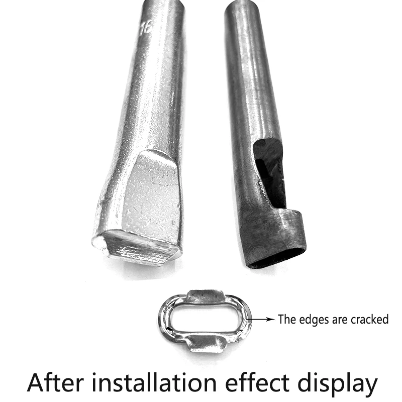 (50sets+Install tool+Punch tool) Metal Oval Eyelets 16/18/20/22/25/30/40mm Oval Blowholes Tent Gas Canopy Roping Holes 3