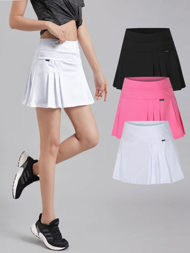 Tennis Skirt Ladies Sports Summer Quick Drying Stretch Yoga Running Badminton Skirt Anti-lighting Shorts Golf Wear Women Clothes