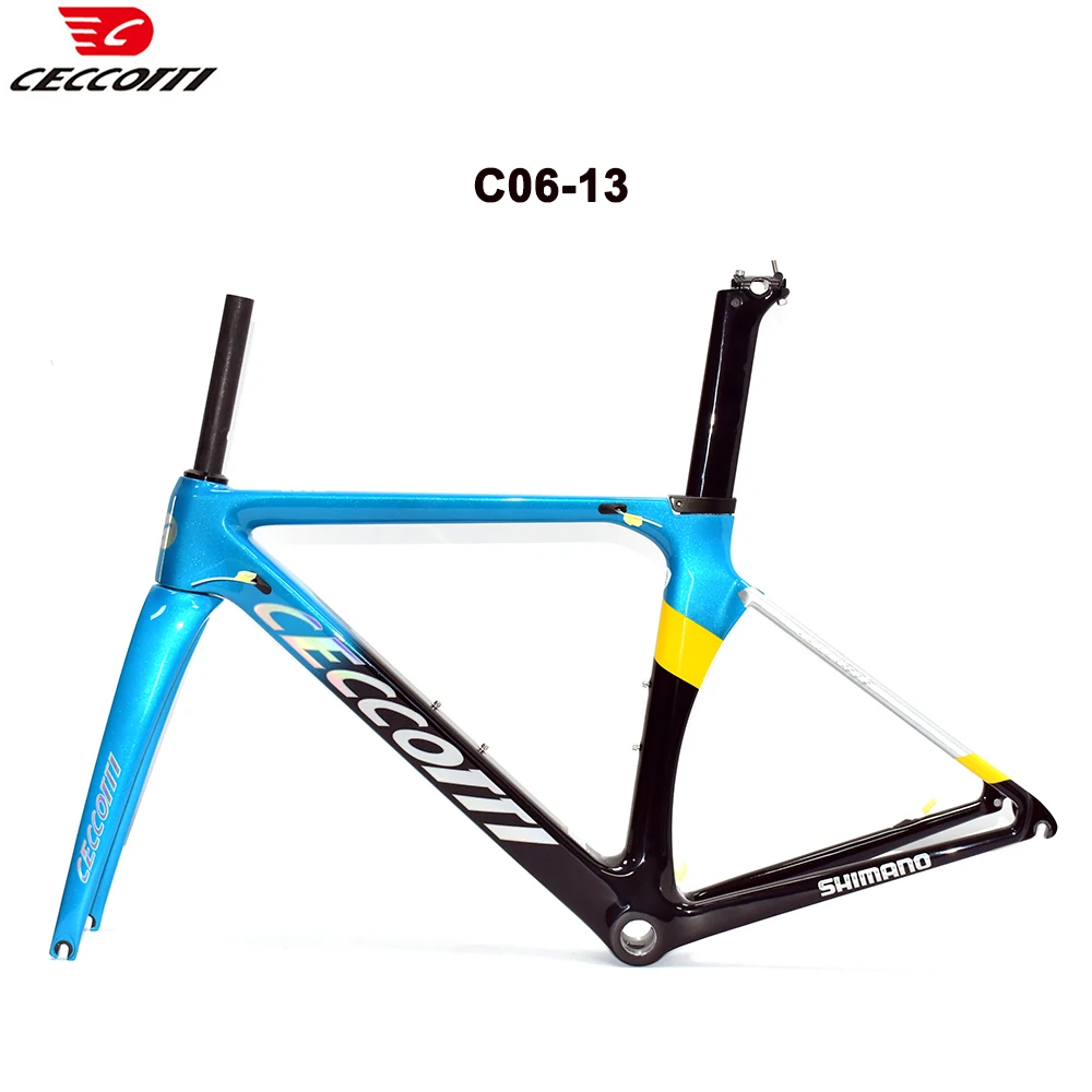 CECCOTTI T1000 Full Carbon Material Road Bike Frame V Brake Max Tires 23mm Bicycle Frameset