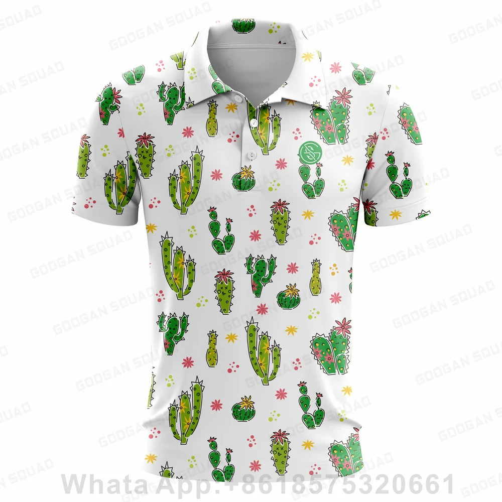 Googan Squad Men's Summer Golf Shirt Short Sleeves Fast Breathable Casual Shirt Baseball Soccer Multisport Versatile Polo Shirt