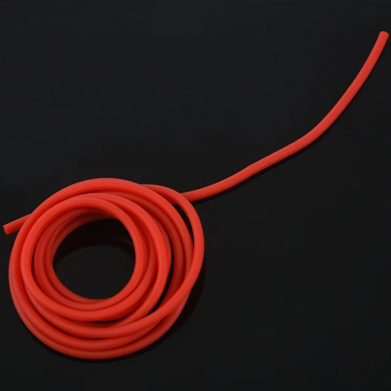 Tubing Exercise Rubber Resistance Band Catapult Dub Slingshot Elastic, Red 2.5M 5