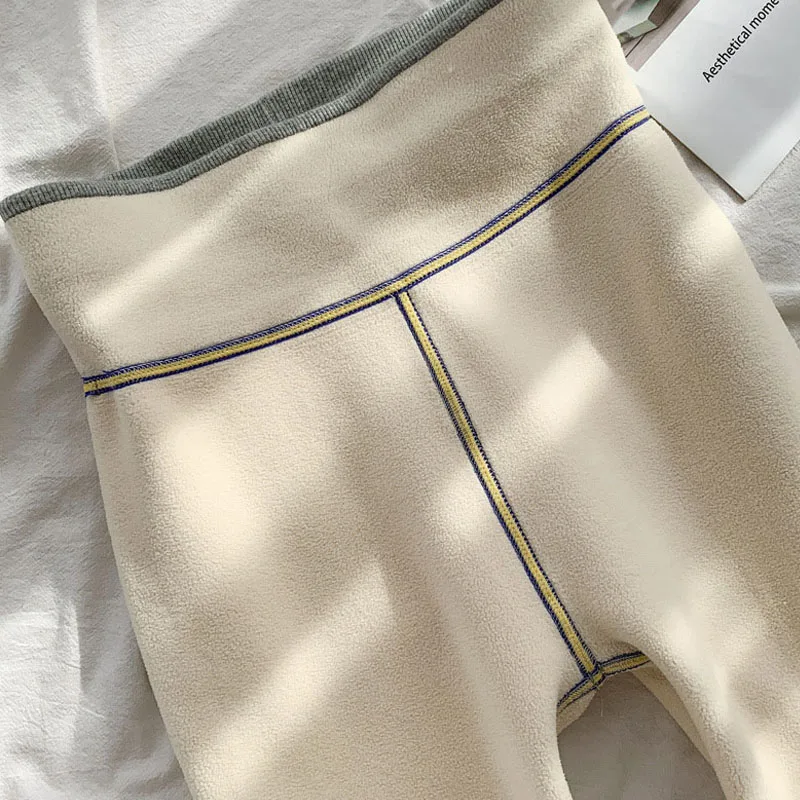 Women's Winter Warm Leggings Thermal Thicken 2023 High Waist Ribbed Leggings Fleece Lined Tights Sexy Casual High Quality Pants 6