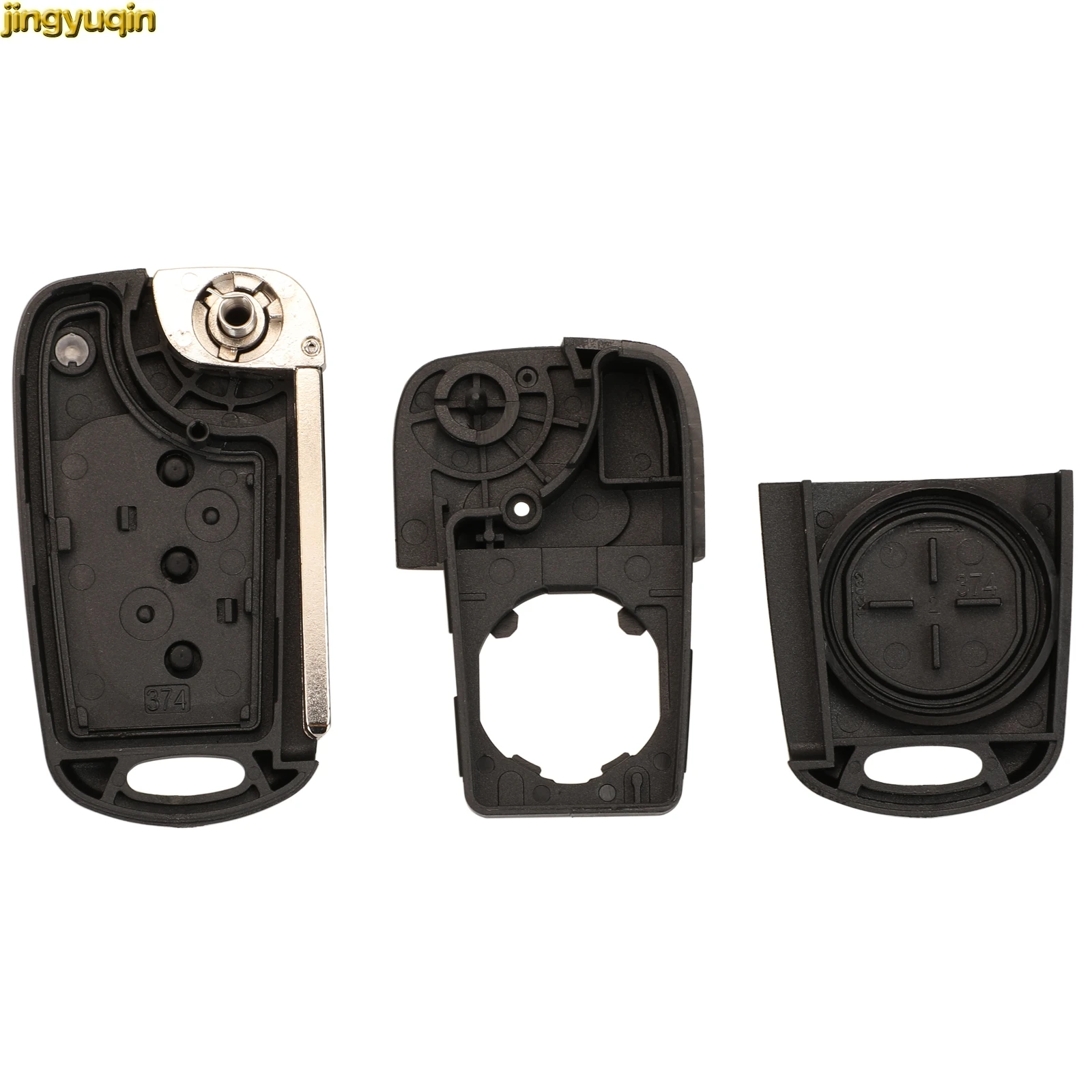 Jingyuqin Remote Car Key Fob Shell For Hyundai I20 I30 IX35 Accent Kia Morning Picanto Sportage Rio 3 K2 K5 Ceed Cerato Soul 3B key case car key shell car remote key car key key shell