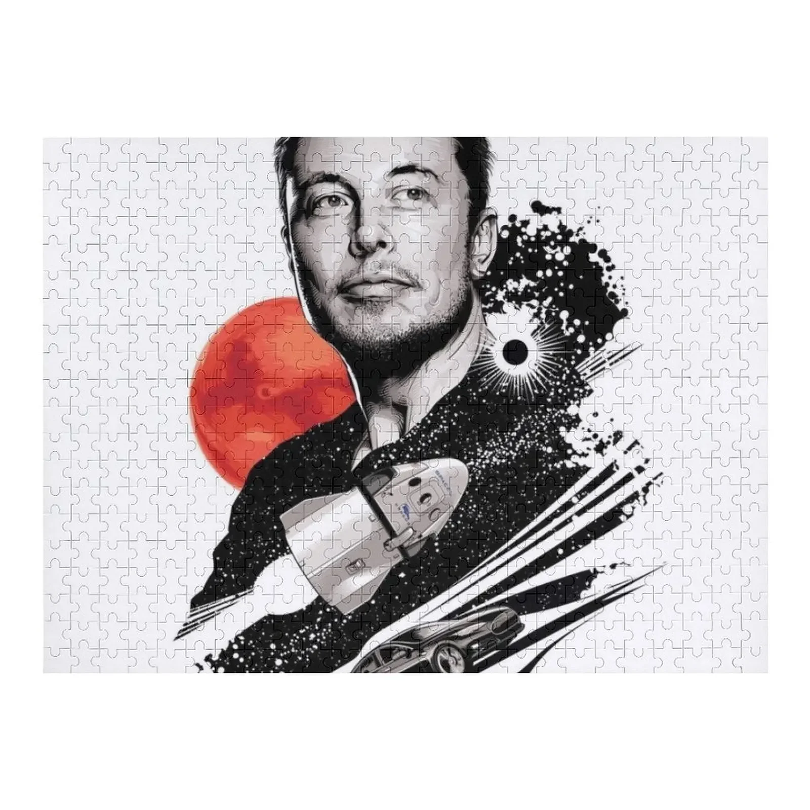 Elon Musk Art 2 Jigsaw Puzzle Custom Gift Name Wooden Toy Woods For Adults Works Of Art Puzzle