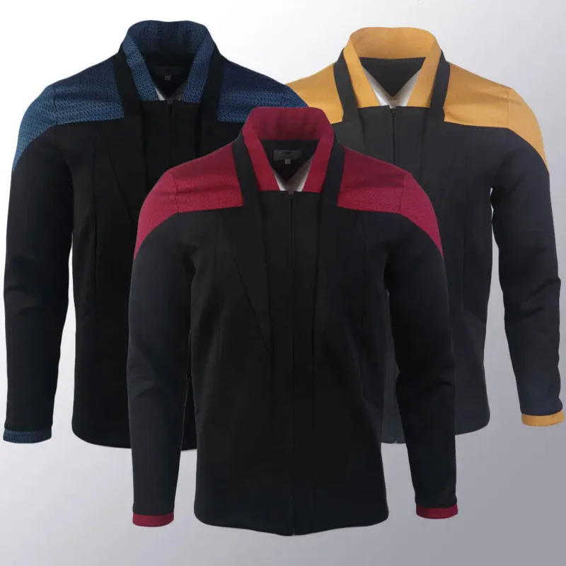 

For Picard 3 red Georgia Gold blue dress uniform Starfleet jacket shirts cosplay costume St prop Halloween party