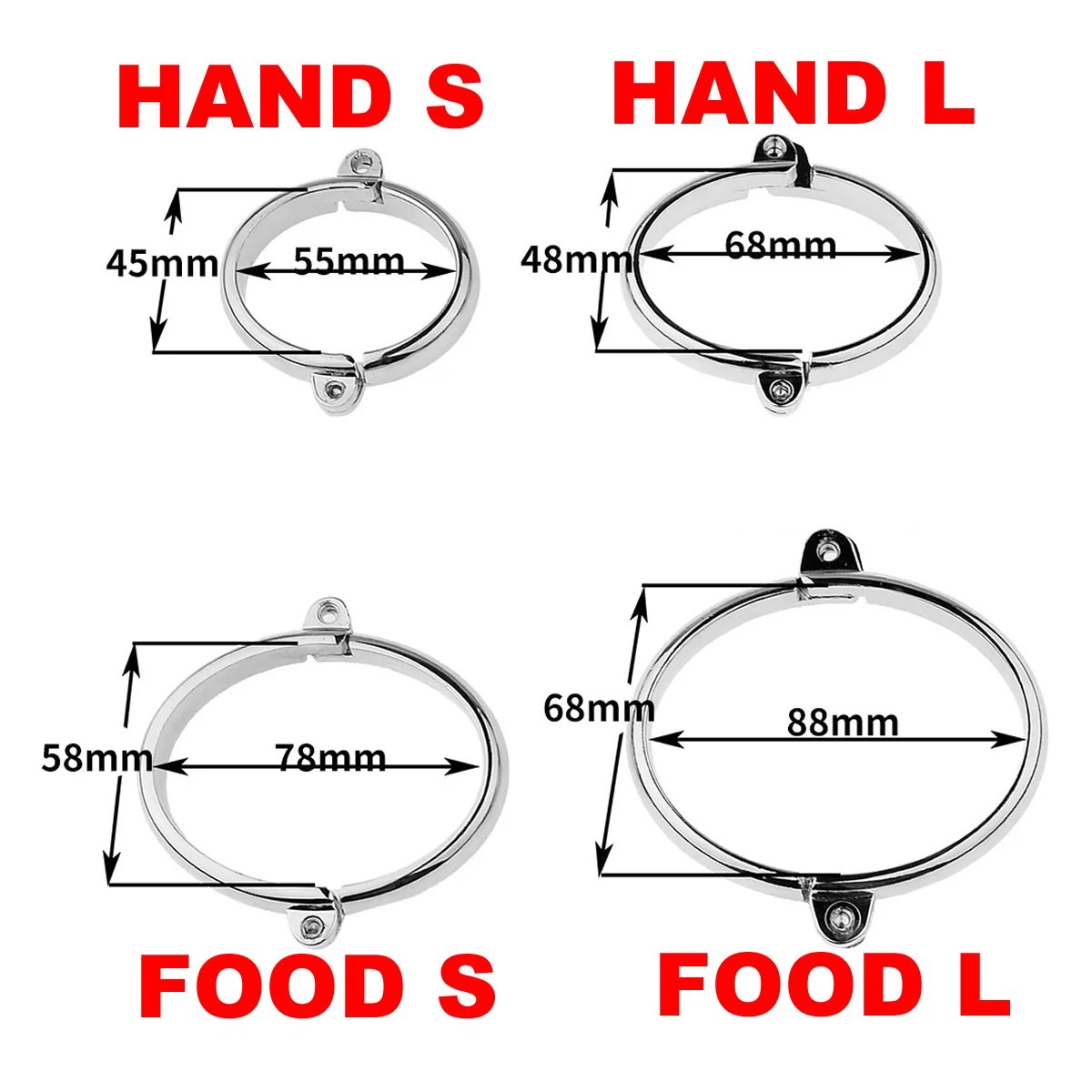 Sex Handcuffs BDSM Oval Metal Handcuffs Lockable Shackles FootCuffs Ankle Cuffs Restraints For Women Men