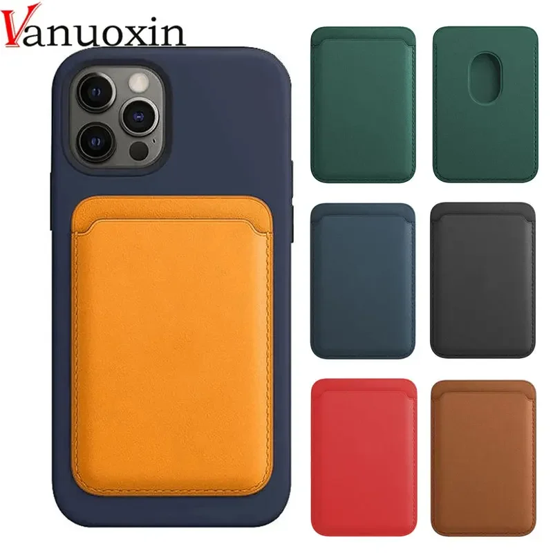 Per Magsafe Magnetic Leather Card Clip Per Iphone 15 14 13 Pro Max 12 Mini Pro Magnetic Card Holder Bag Accessori Per Custodia Per Telefono