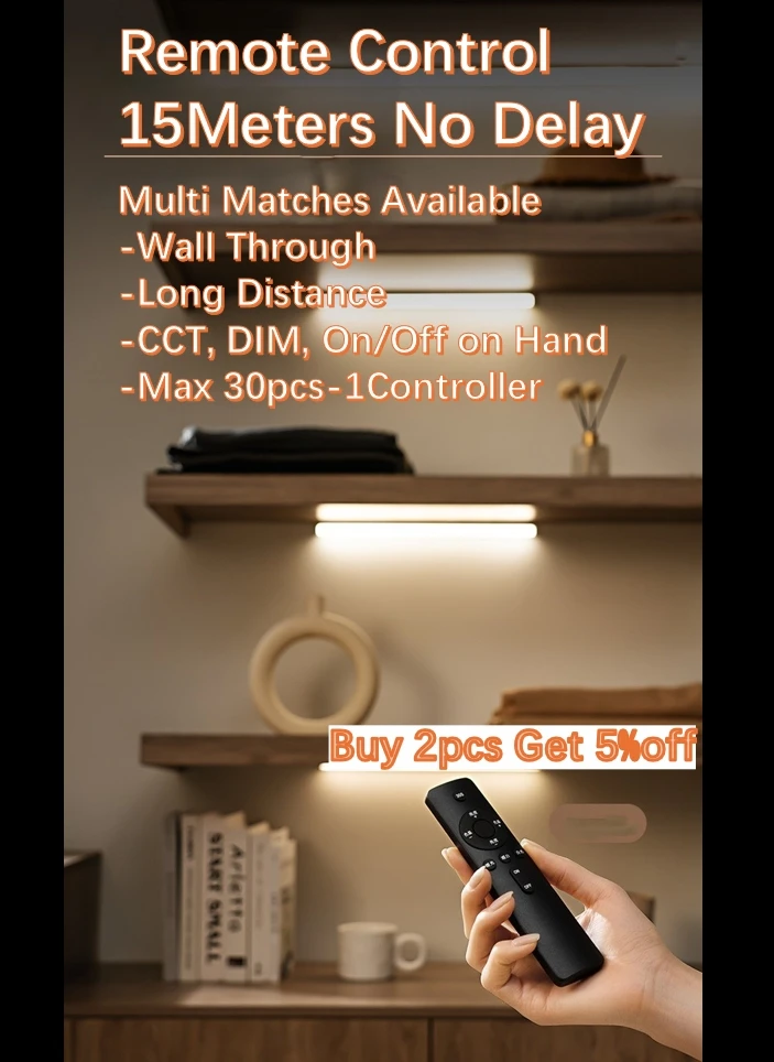 Remote Control LED Lights 3Colors in 1 Max 30pcs led cabinet light,under cabinet light,cabinet lights,led cabinet lights Wireless Under Cabinet Corner Lights Type-C Rechargeable for Kitchen Gradevin Stairs