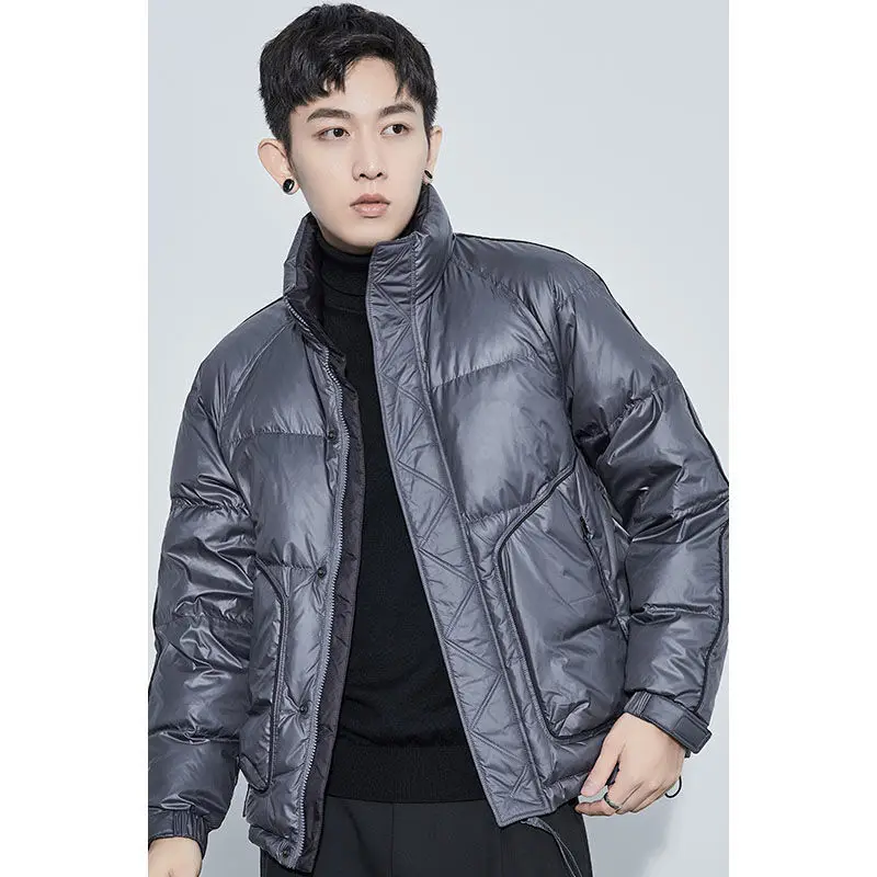 Men's short lightweight down jacket 2022 winter new Korean version loose warm white duck down jacket genuine top
