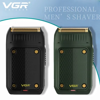 VGR Mens Beard Shaver Professional Hair Trimmer Electric Face Shaving Machine USB Charging Mini Safety Face Shaver for Men V-353