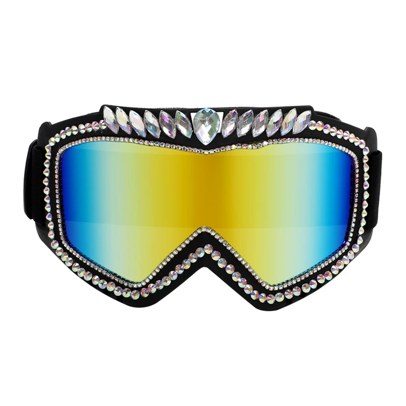 Steampunk Oversized Diamond Ski Sunglasses