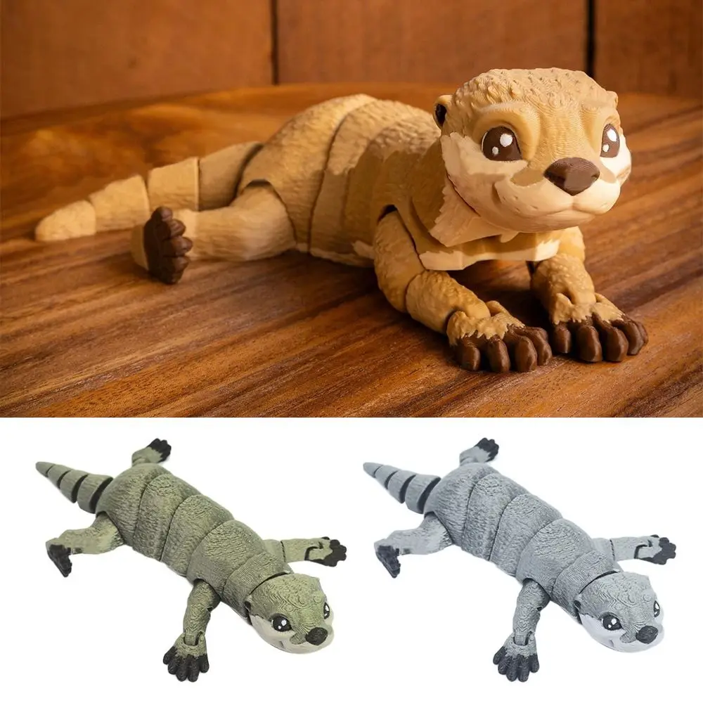 Cute Otter Cartoon Toy with Movable Limbs - Creative and Novelty Decoration Gift