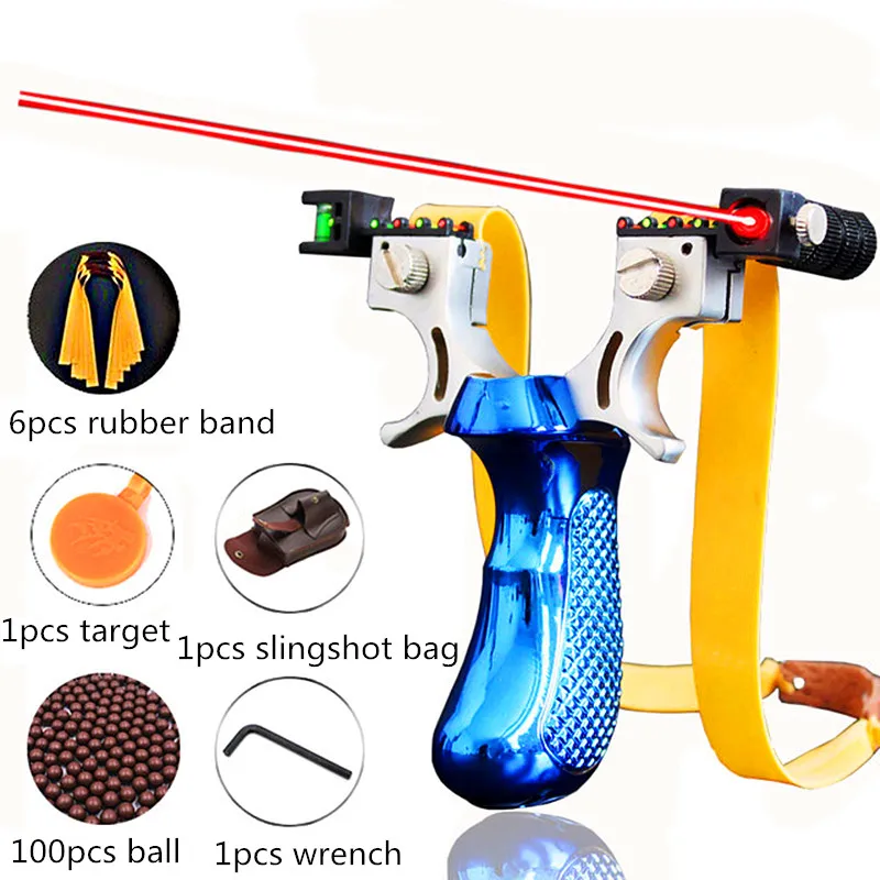 Powerful Outdoor Hunting Game Catapult The New Laser Aiming Slingshot Resin Material Flat Rubber Bands To Choose From 4 Colors 5 Powerful Outdoor Hunting Game Catapult The New Laser Aiming Slingshot Resin Material Flat Rubber Bands To Choose From 4 Colors 5
