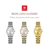 OLEVS 3629 Fashion Quartz Watch Gift Round-dial Stainless Steel Watchband Wristwatch Calendar Luminous 3