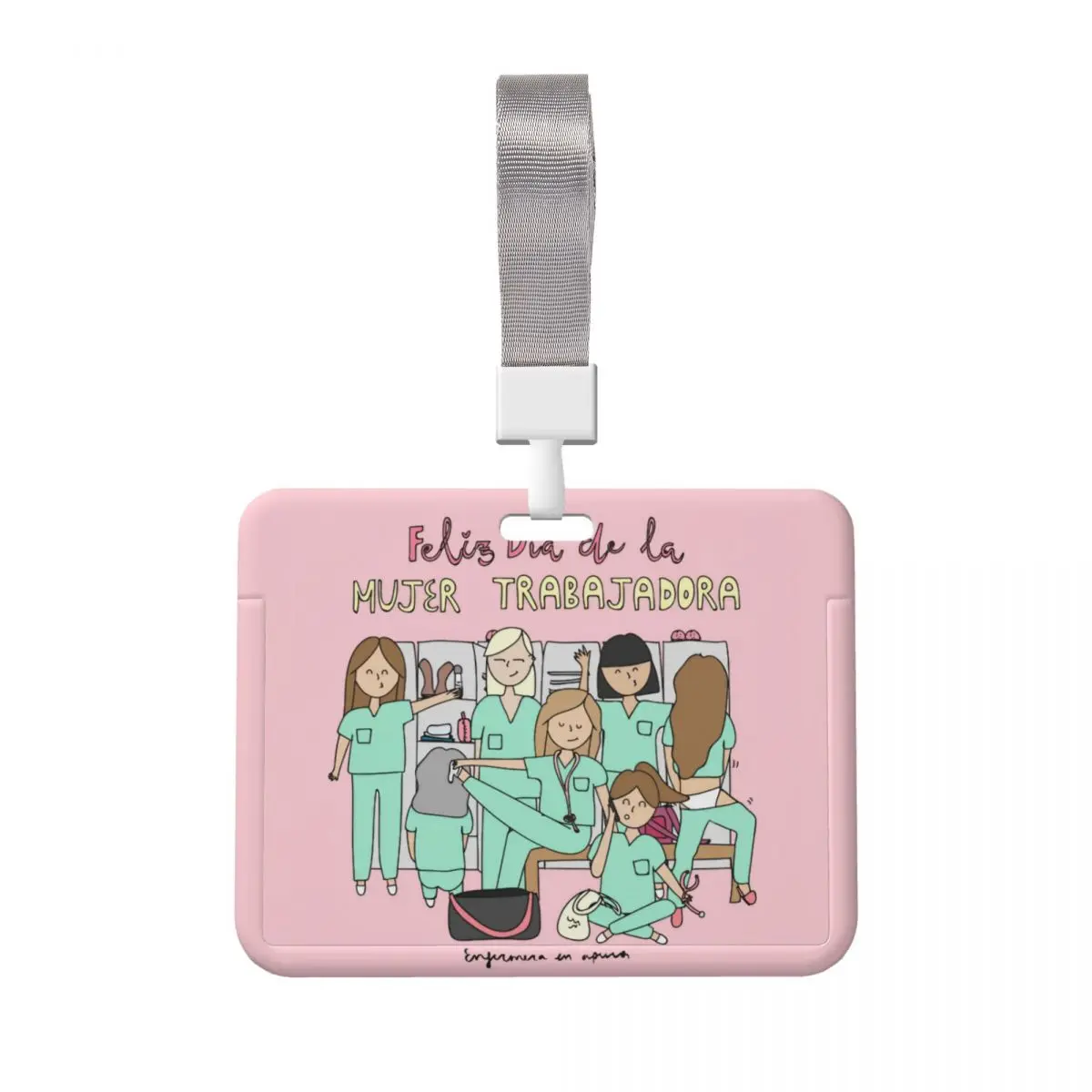 

Doctor Nurse Cute ID Badge Holders Enfermera En Apuros Merch Lanyard ID Card Holder for Women Hospital Nursing Credential Case