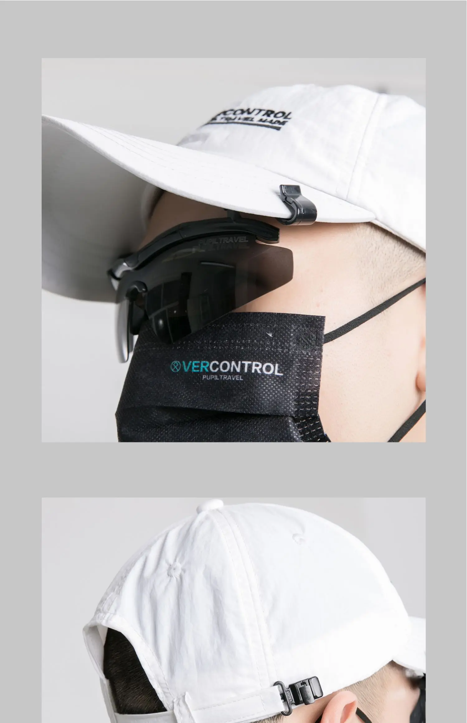 Pupil travel 22ss SE Golf cap and clip-on sun glasses quick drying ykk adjustment streetwear casual