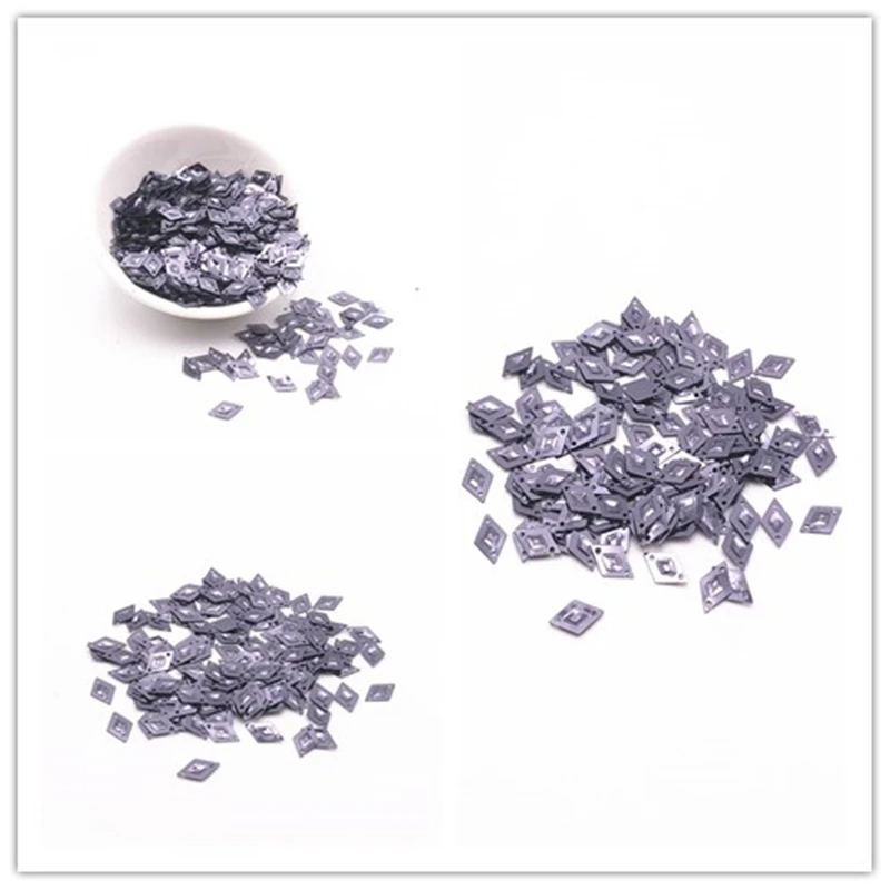 

10g/Pack 6*10mm Grey Color Sequin Diamond Rhombus Shape Sequins PVC Paillettes DIY Wedding Sewing Craft Lentejuelas Accessories