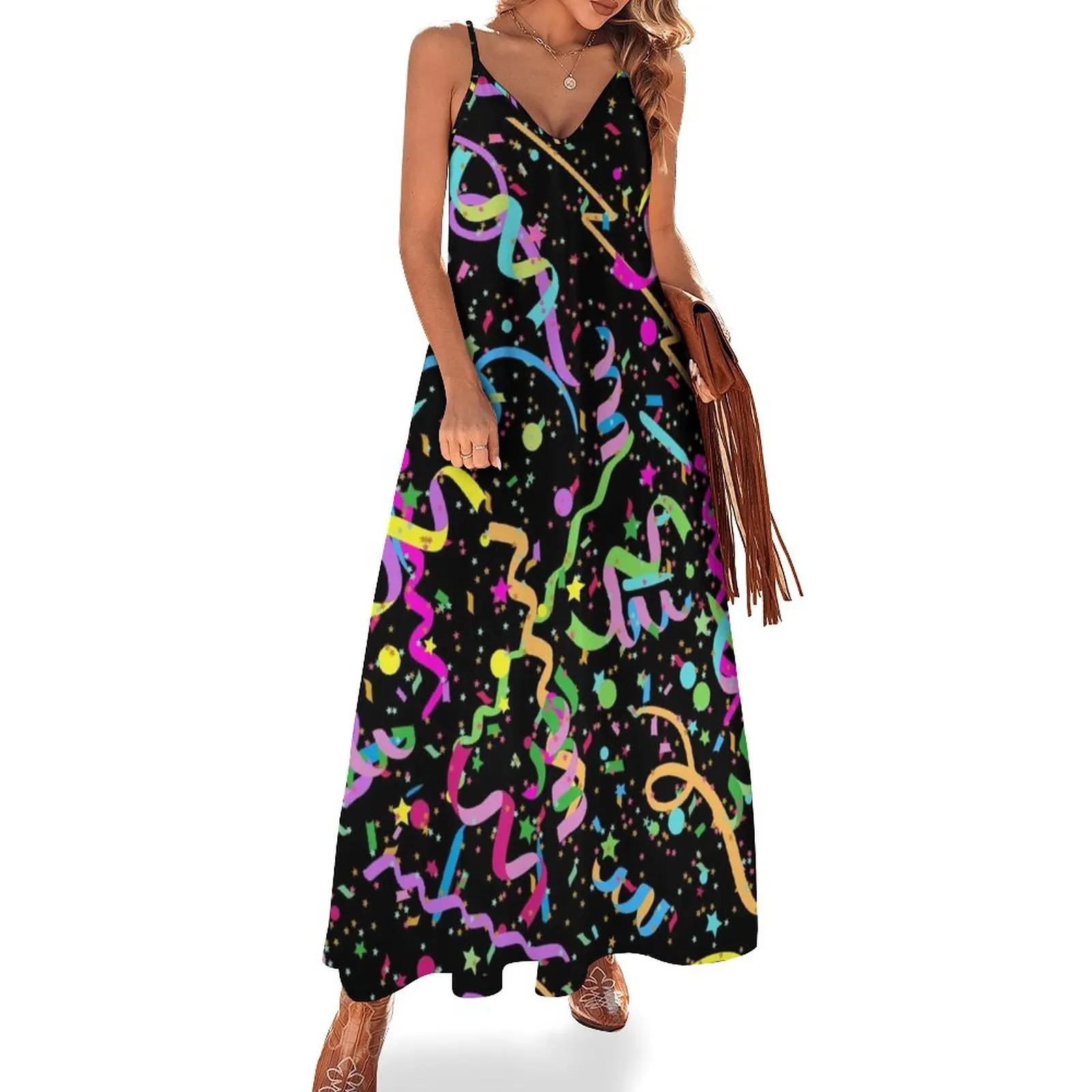 

Nostalgic Arcade Carpet Pattern Sleeveless Dress women party dresses elegant women's dresses sale