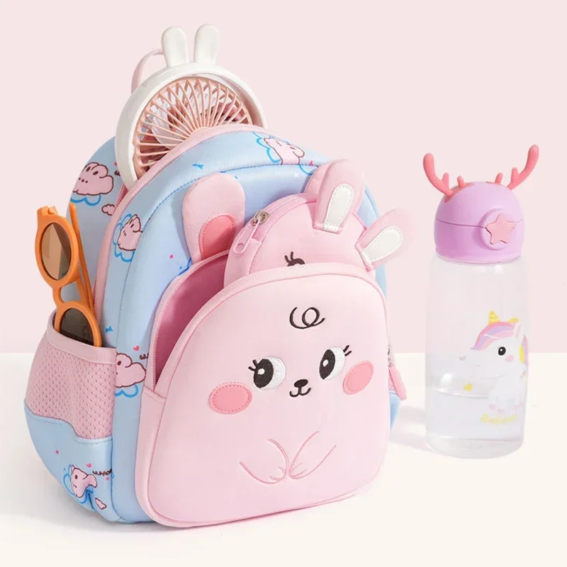 Cute Brown Bear School Bags For Boys Cartoon Rabbit Kids Bag For Girls Kawaii Backpack Kindergarten Children Schoolbag Sac A Dos 4