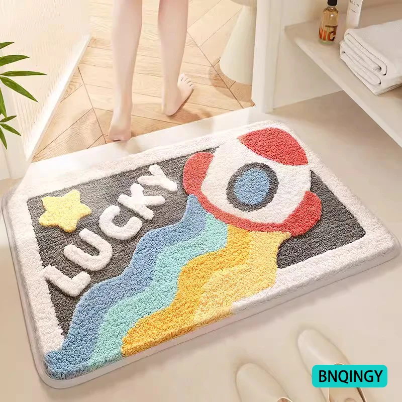 Bathroom doormat, water absorbent, toilet foot mat, antiskid, household  toilet doormat, door carpet mat