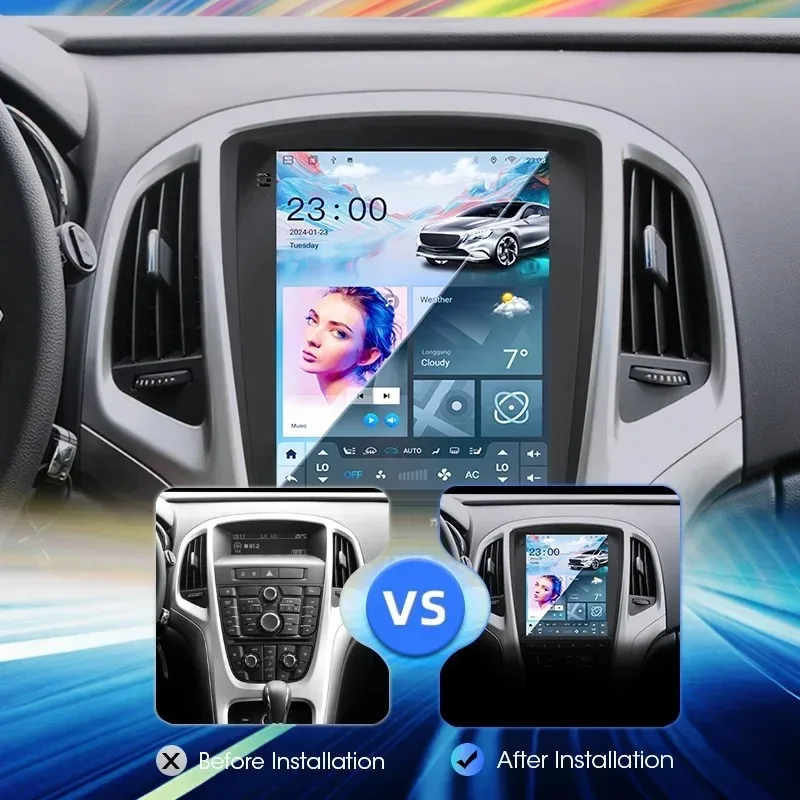 Reproductor Multimedia con Navegación GPS, Carplay y Android Auto para Opel Astra J, Vauxhall Buick Verano, Vauxhall Holden Cascada 2009-2015, Radio de Coche 2 Din, Bluetooth 5.4, DSP 3