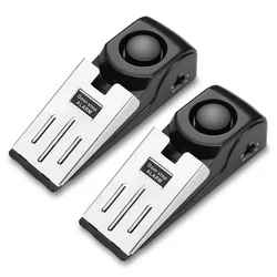 Portable Door Stopper Security Alarm, 120dB Loud Entrance Alert (2PCS)