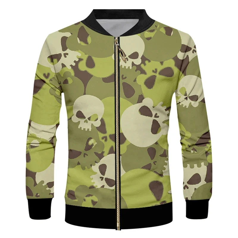 thumbnail image 1 of Chaqueta con estampado de camuflaje para hombre y mujer, moda 3D, estampado de manga larga, informal, estilo Harajuku, chaquetas de gran tamaño con cremallera, abrigo, top de calle, 1 of 5