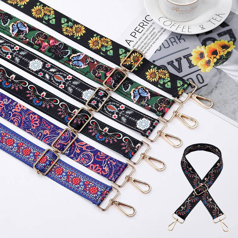 Ethnic Shoulder Bag Belt Strap Adjustable Crossbody Handle Handbag Replacement E - Foto 5