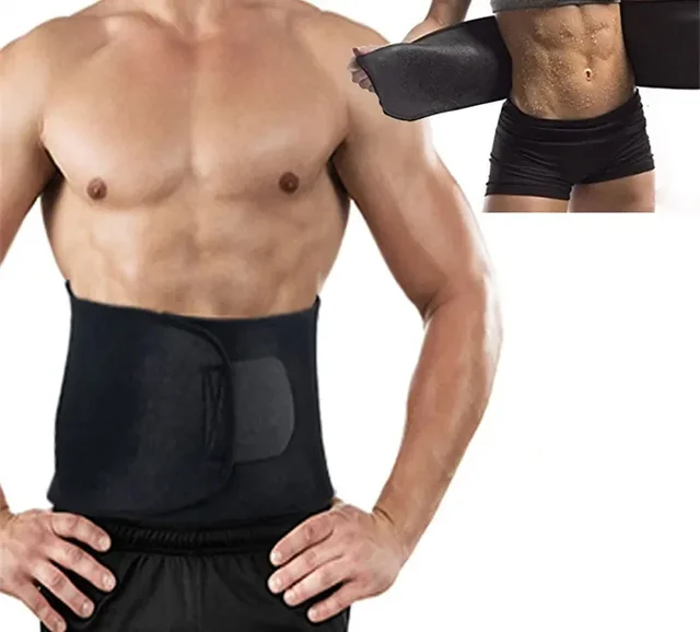 Sports Waist Trainer Trimmer Sweat Body Shaper Belt Workout Slimming Belly Band for Men Gym Exercise Burn Fat Corset 3